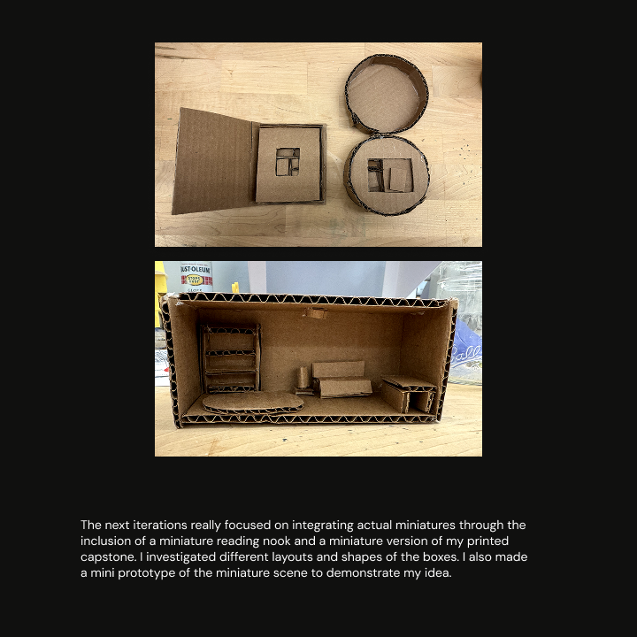 Book spread with big M